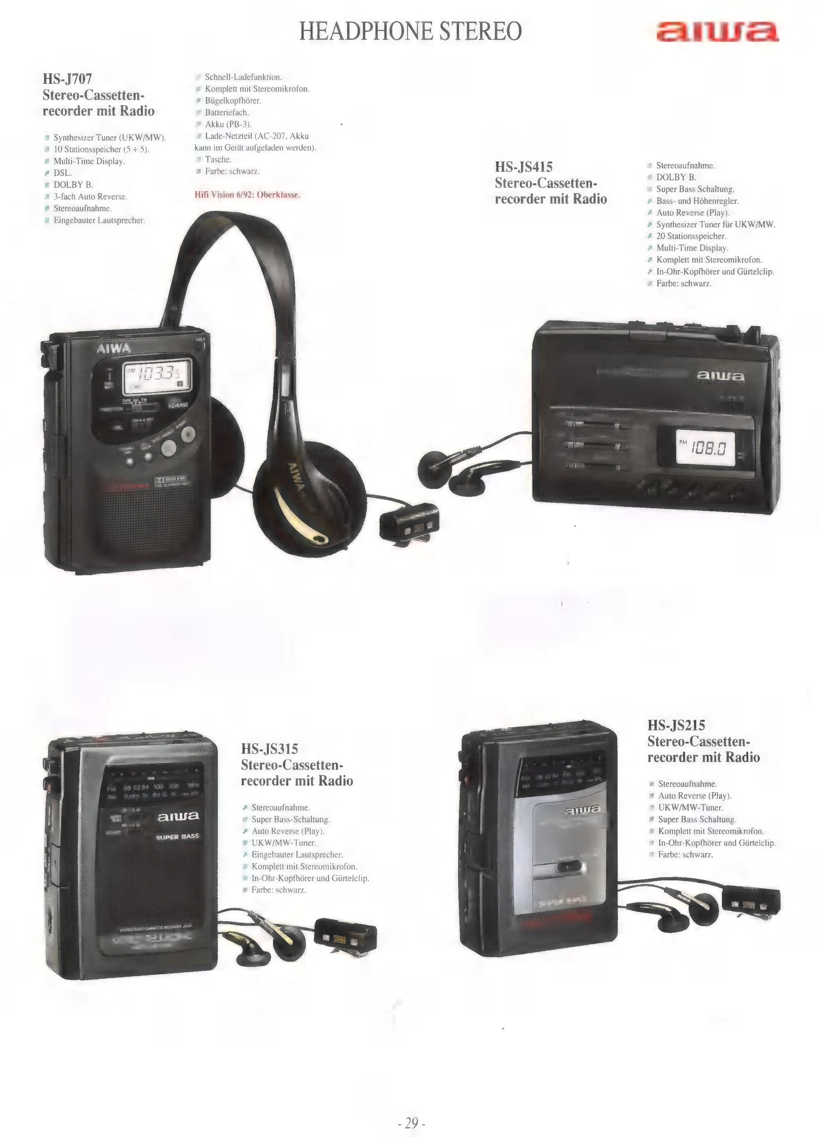 Aiwa HS-JS415 ▷ Walkman.land