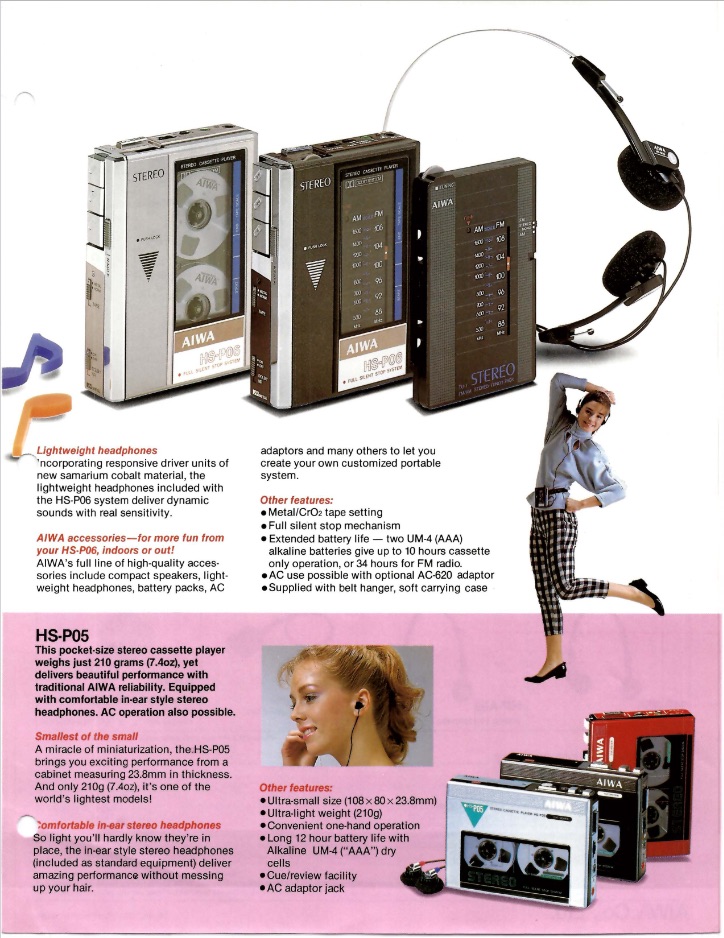 【通電/ラジオ再生OK】AIWA CasetteBoy HS-P6 通電/ラジオ再生OK】AIWA CasetteBoy HS-P6
