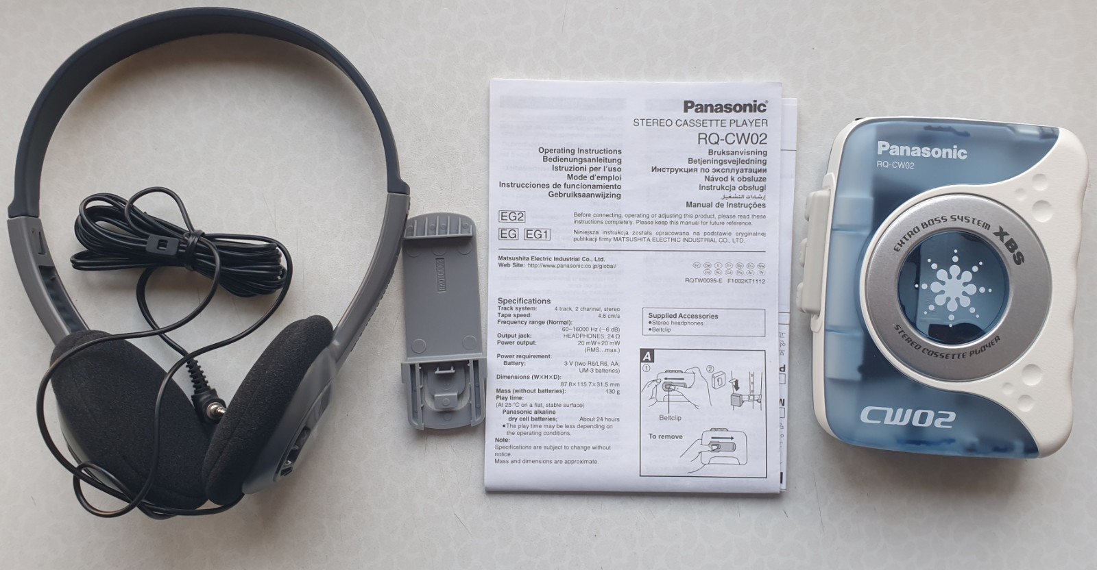 Panasonic ステレオカセットプレーヤー RQ-CW02 2007 Panasonic ステレオカセットプレーヤー RQ-CW02 2007
