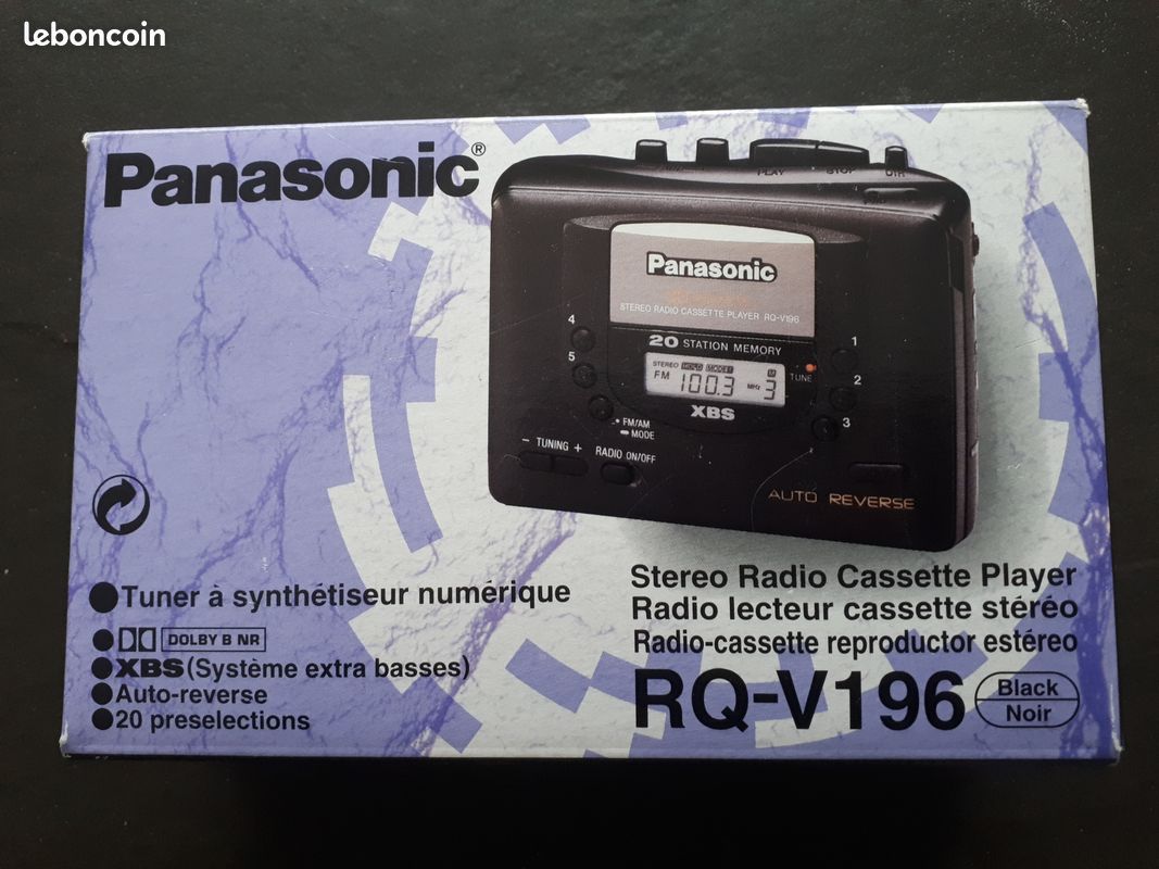 Walkman Panasonic RQ-J60 Bleu Ciel – Vintage Rare Des Années 90 – Fonctionne