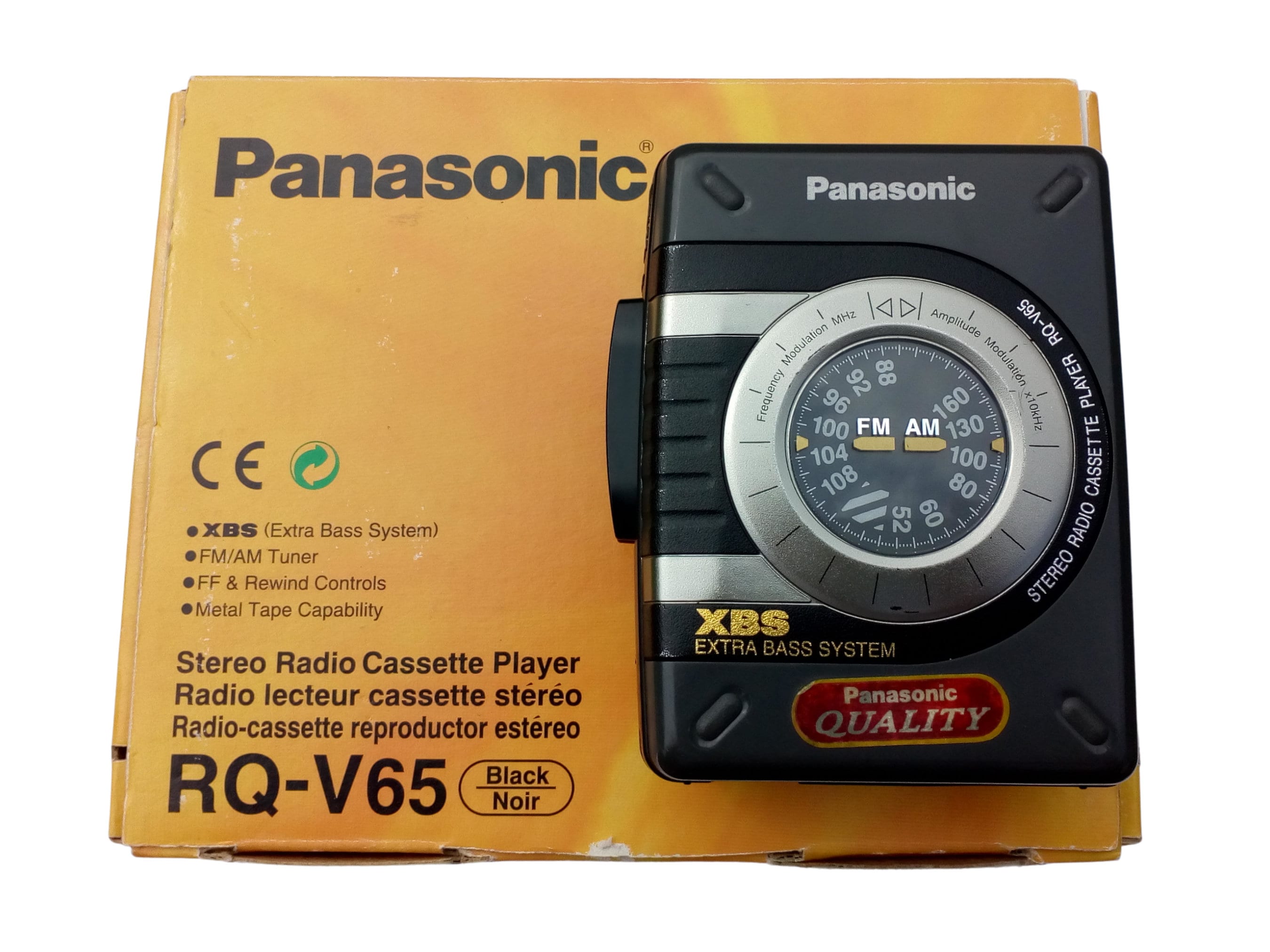 【未使用品】Panasonic ラジオ付きカセット プレーヤー RQ-V65-K Vintage Panasonic RQ-V65 Walkman Personal Stereo Radio/Cassette