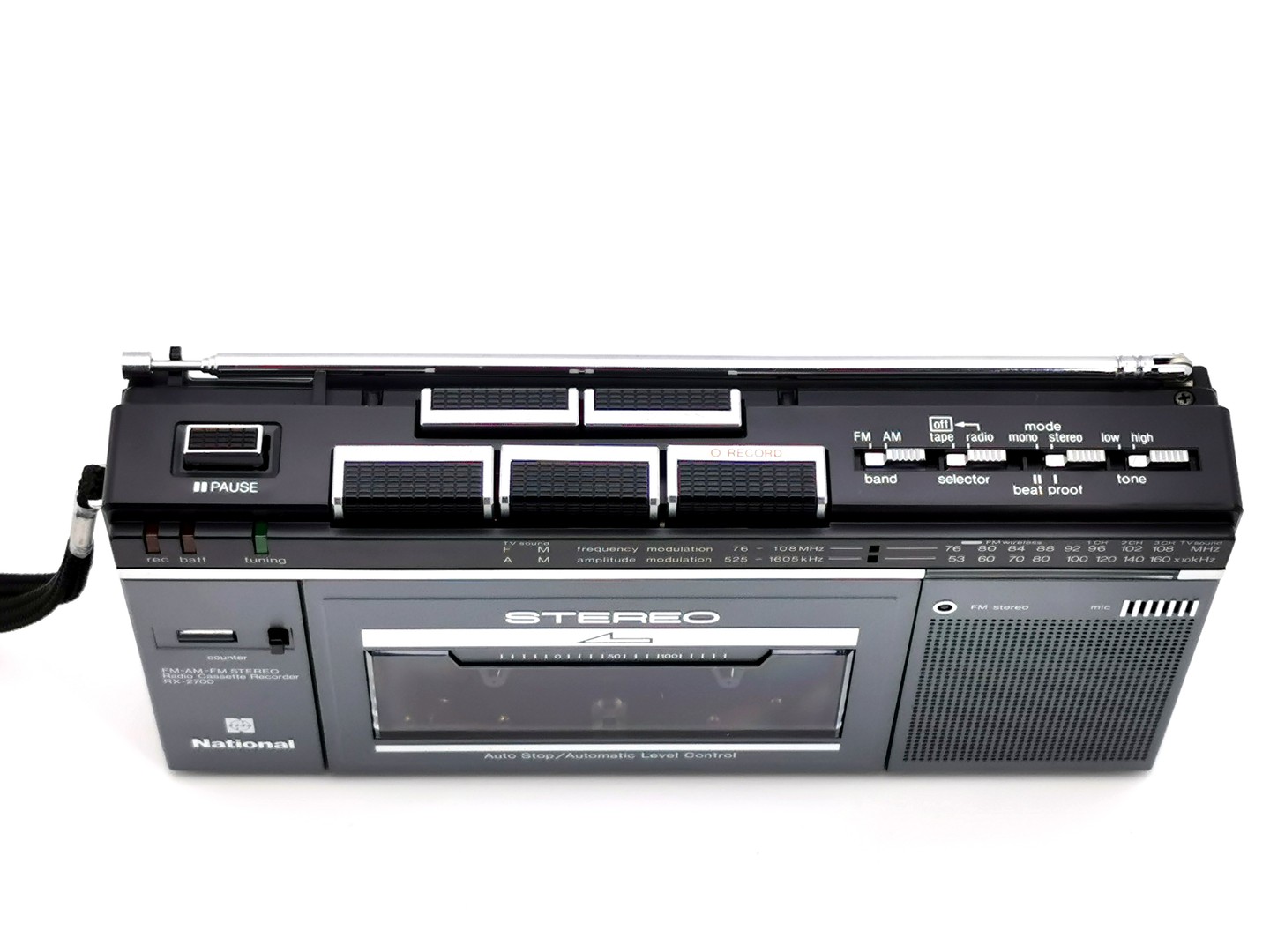 National ナショナル ステレオ旅カセ RX-2700 ラジカセ昭和レトロ