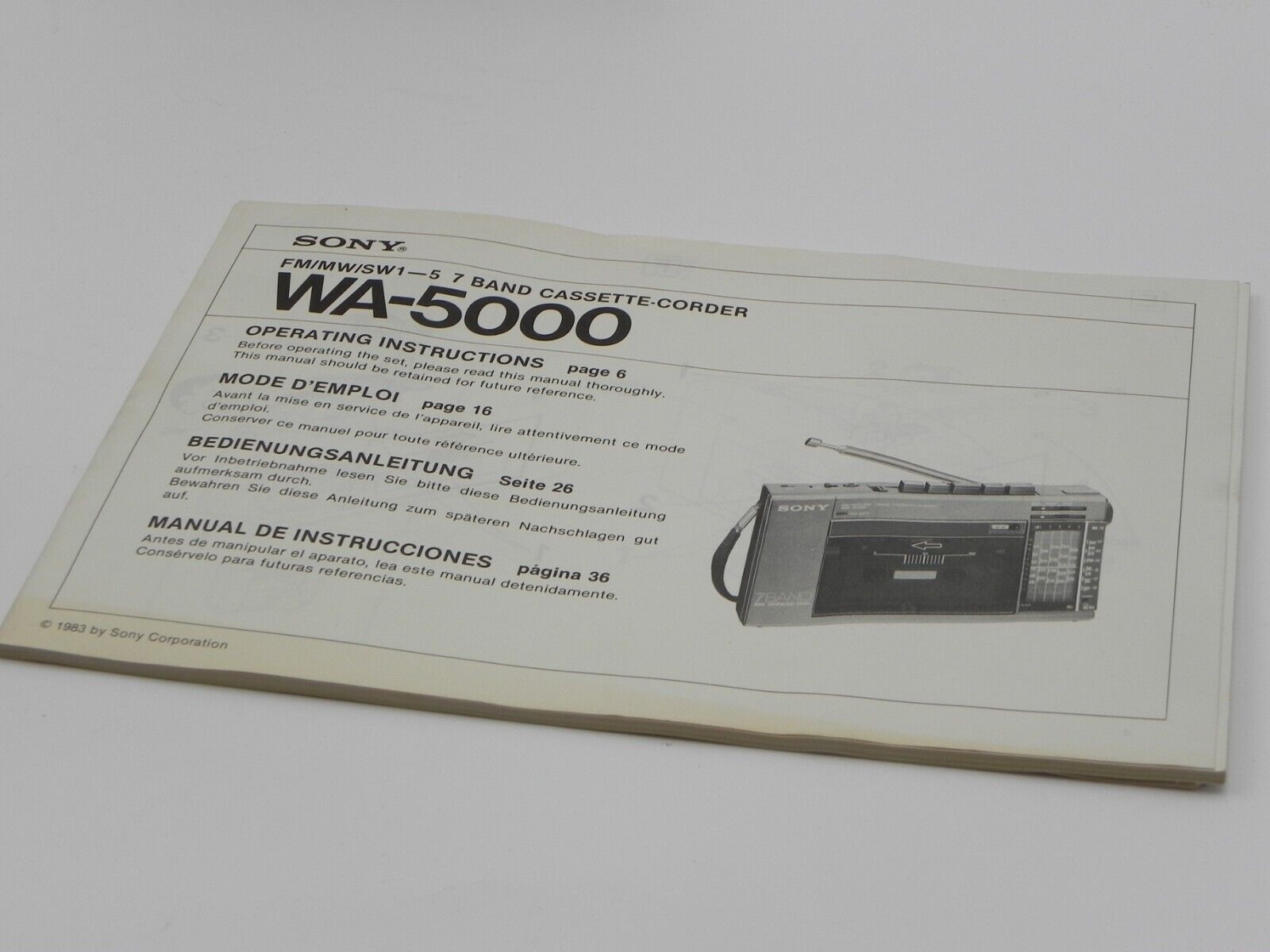 Sony WA-5000 ▷ Walkman.land