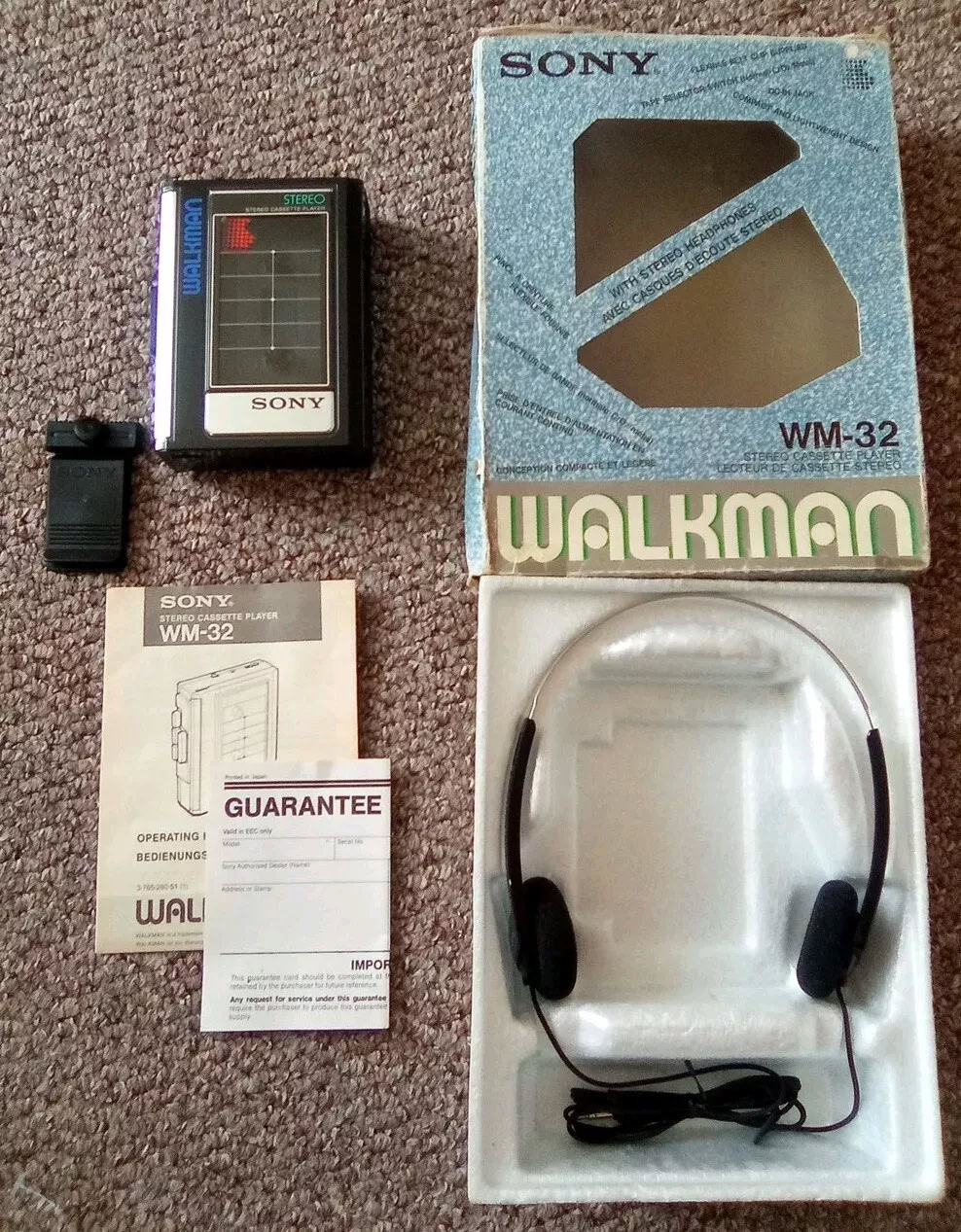SONY WALKMAN カセットプレーヤー WM-32 箱付き Sony WM-32 ▷ Walkman.land