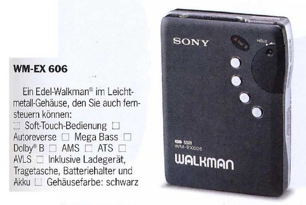 Sony WM-EX606 ▷ Walkman.land