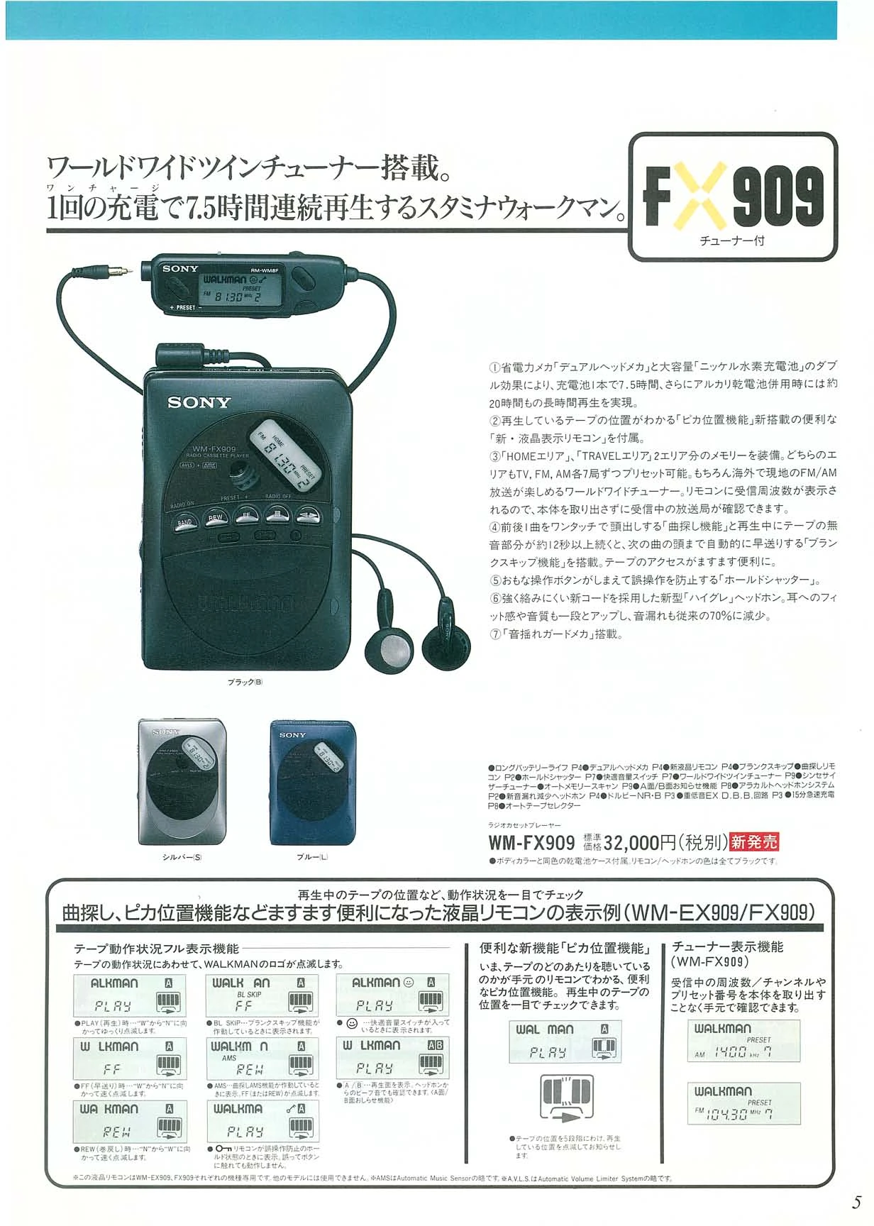 Sony WM-FX909 ▷ Walkman.land