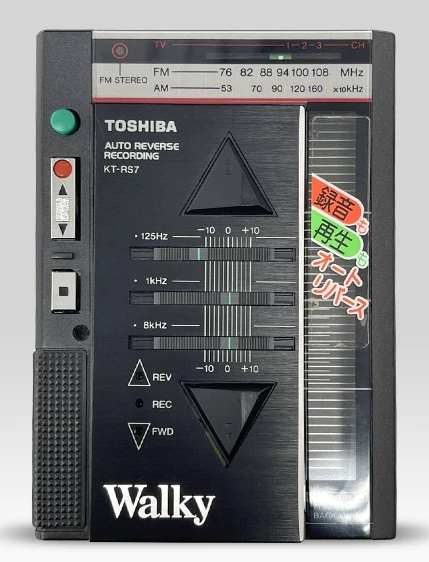 TOSHIBA 東芝 Walky KT-RS7 ステレオラジオカセットレコーダー Toshiba KT-RS7 ▷ Walkman.land